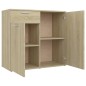 vidaXL Aparador de madera contrachapada color roble Sonoma 80x36x75 cm vidaXL Aparador de madera contrachapada color roble Sonoma 80x36x75 cm