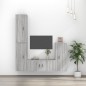 vidaXL Set de muebles para TV 4 pzas madera contrachapada gris Sonoma vidaXL Set de muebles para TV 4 pzas madera contrachapada gris Sonoma
