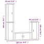 vidaXL Set de muebles para TV 4 pzas madera contrachapada gris Sonoma vidaXL Set de muebles para TV 4 pzas madera contrachapada gris Sonoma