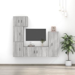 vidaXL Set de muebles para TV 5 pzas madera contrachapada gris Sonoma