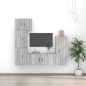 vidaXL Set de muebles para TV 5 pzas madera contrachapada gris Sonoma vidaXL Set de muebles para TV 5 pzas madera contrachapada gris Sonoma