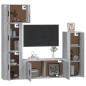 vidaXL Set de muebles para TV 5 pzas madera contrachapada gris Sonoma vidaXL Set de muebles para TV 5 pzas madera contrachapada gris Sonoma