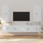 vidaXL Set de muebles para TV 6 piezas madera contrachapada blanco vidaXL Set de muebles para TV 6 piezas madera contrachapada blanco