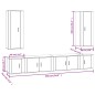 vidaXL Set de muebles para TV 6 piezas madera contrachapada blanco vidaXL Set de muebles para TV 6 piezas madera contrachapada blanco
