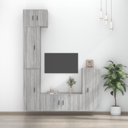 vidaXL Set de muebles para TV 5 pzas madera contrachapada gris Sonoma