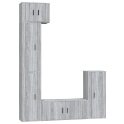 vidaXL Set de muebles para TV 5 pzas madera contrachapada gris Sonoma