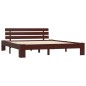 vidaXL Estructura de cama madera maciza pino marrón oscuro 180x200 cm vidaXL Estructura de cama madera maciza pino marrón oscuro 180x200 cm