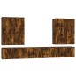 vidaXL Set de muebles de TV 8 pzas madera contrachapada roble ahumado vidaXL Set de muebles de TV 8 pzas madera contrachapada roble ahumado
