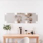 vidaXL Espejo de pared rectangular con luces LED vidrio 30x100 cm vidaXL Espejo de pared rectangular con luces LED vidrio 30x100 cm