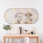 vidaXL Espejo de pared ovalado con luces LED vidrio 45x100 cm vidaXL Espejo de pared ovalado con luces LED vidrio 45x100 cm