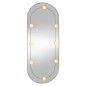 vidaXL Espejo de pared ovalado con luces LED vidrio 45x100 cm vidaXL Espejo de pared ovalado con luces LED vidrio 45x100 cm