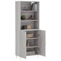 vidaXL Aparador alto madera contrachapada gris sonoma 69,5x34x180 cm vidaXL Aparador alto madera contrachapada gris sonoma 69,5x34x180 cm