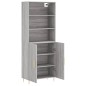 vidaXL Aparador alto madera contrachapada gris sonoma 69,5x34x180 cm vidaXL Aparador alto madera contrachapada gris sonoma 69,5x34x180 cm