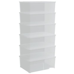 vidaXL Cajas de almacenaje apilables 6 uds plástico 10 L