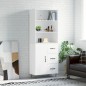 vidaXL Aparador alto madera contrachapada blanco 69,5x34x180 cm vidaXL Aparador alto madera contrachapada blanco 69,5x34x180 cm