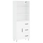 vidaXL Aparador alto madera contrachapada blanco 69,5x34x180 cm vidaXL Aparador alto madera contrachapada blanco 69,5x34x180 cm