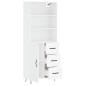 vidaXL Aparador alto madera contrachapada blanco 69,5x34x180 cm vidaXL Aparador alto madera contrachapada blanco 69,5x34x180 cm
