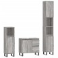 vidaXL Set de muebles de baño 3 pzas madera contrachapada gris sonoma vidaXL Set de muebles de baño 3 pzas madera contrachapada gris sonoma