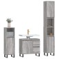 vidaXL Set de muebles de baño 3 pzas madera contrachapada gris sonoma vidaXL Set de muebles de baño 3 pzas madera contrachapada gris sonoma