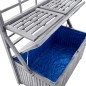 vidaXL Caja de almacenaje de madera maciza de acacia gris 99x55x160 cm vidaXL Caja de almacenaje de madera maciza de acacia gris 99x55x160 cm