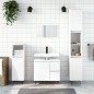 vidaXL Juego de muebles de baño 3 pzas madera contrachapada blanco