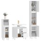 vidaXL Juego de muebles de baño 3 pzas madera contrachapada blanco
