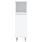 vidaXL Juego de muebles de baño 3 pzas madera contrachapada blanco