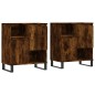 vidaXL Aparadores 2 piezas madera contrachapada roble ahumado vidaXL Aparadores 2 piezas madera contrachapada roble ahumado