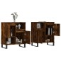 vidaXL Aparadores 2 piezas madera contrachapada roble ahumado vidaXL Aparadores 2 piezas madera contrachapada roble ahumado