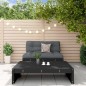 vidaXL Juego de muebles de jardín 2 pzas madera maciza de pino negro vidaXL Juego de muebles de jardín 2 pzas madera maciza de pino negro