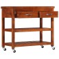 vidaXL Carrito de cocina de madera maciza de acacia 100x48x89 cm vidaXL Carrito de cocina de madera maciza de acacia 100x48x89 cm
