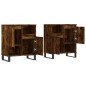 vidaXL Aparadores 2 piezas madera contrachapada roble ahumado vidaXL Aparadores 2 piezas madera contrachapada roble ahumado