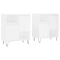 vidaXL Aparadores 2 piezas madera contrachapada blanco vidaXL Aparadores 2 piezas madera contrachapada blanco