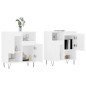 vidaXL Aparadores 2 piezas madera contrachapada blanco vidaXL Aparadores 2 piezas madera contrachapada blanco