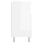 vidaXL Aparadores 2 uds madera contrachapada blanco brillo