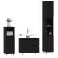 vidaXL Juego de muebles de baño 3 pzas madera contrachapada negro vidaXL Juego de muebles de baño 3 pzas madera contrachapada negro