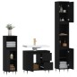 vidaXL Juego de muebles de baño 3 pzas madera contrachapada negro vidaXL Juego de muebles de baño 3 pzas madera contrachapada negro