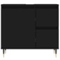 vidaXL Juego de muebles de baño 3 pzas madera contrachapada negro vidaXL Juego de muebles de baño 3 pzas madera contrachapada negro