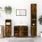 vidaXL Set de muebles baño 3 pzas madera contrachapada roble ahumado vidaXL Set de muebles baño 3 pzas madera contrachapada roble ahumado