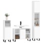 vidaXL Juego de muebles de baño 3 pzas madera contrachapada blanco vidaXL Juego de muebles de baño 3 pzas madera contrachapada blanco