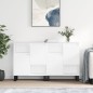 vidaXL Aparadores 2 piezas madera contrachapada blanco vidaXL Aparadores 2 piezas madera contrachapada blanco