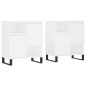 vidaXL Aparadores 2 piezas madera contrachapada blanco vidaXL Aparadores 2 piezas madera contrachapada blanco