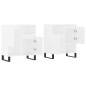 vidaXL Aparadores 2 piezas madera contrachapada blanco vidaXL Aparadores 2 piezas madera contrachapada blanco