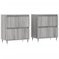 vidaXL Aparadores 2 piezas madera contrachapada gris Sonoma vidaXL Aparadores 2 piezas madera contrachapada gris Sonoma