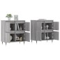 vidaXL Aparadores 2 piezas madera contrachapada gris Sonoma vidaXL Aparadores 2 piezas madera contrachapada gris Sonoma