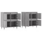 vidaXL Aparadores 2 piezas madera contrachapada gris Sonoma vidaXL Aparadores 2 piezas madera contrachapada gris Sonoma