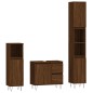vidaXL Set de muebles baño 3 pzas madera contrachapada roble marrón vidaXL Set de muebles baño 3 pzas madera contrachapada roble marrón