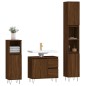 vidaXL Set de muebles baño 3 pzas madera contrachapada roble marrón vidaXL Set de muebles baño 3 pzas madera contrachapada roble marrón