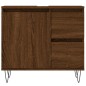 vidaXL Set de muebles baño 3 pzas madera contrachapada roble marrón vidaXL Set de muebles baño 3 pzas madera contrachapada roble marrón