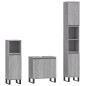 vidaXL Set de muebles de baño 3 pzas madera contrachapada gris sonoma vidaXL Set de muebles de baño 3 pzas madera contrachapada gris sonoma